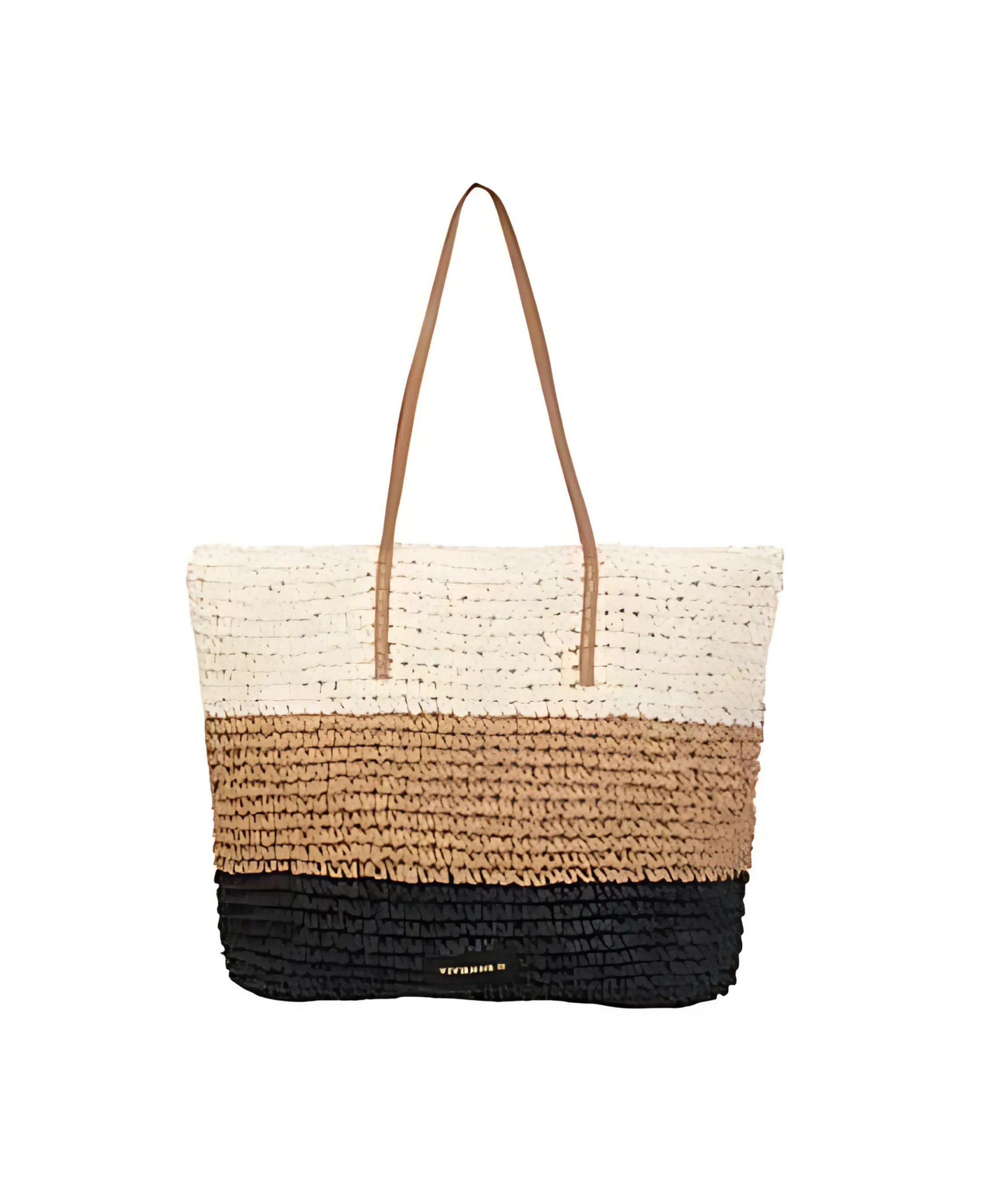 Shopper rafia tricolore