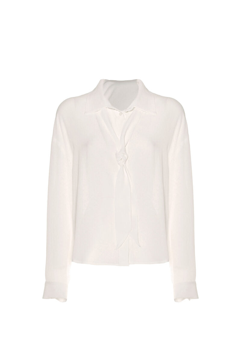 Camicia con cravatta in viscosa