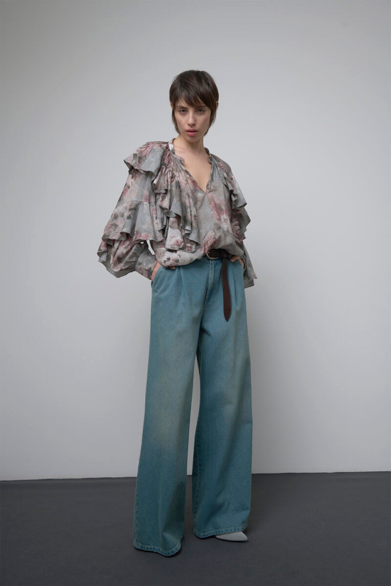 Pantalone palazzo elastico