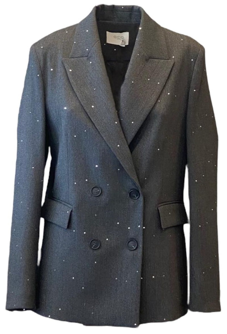 GIACCA DOPPIO PETTO INSERTI PAILLETTES