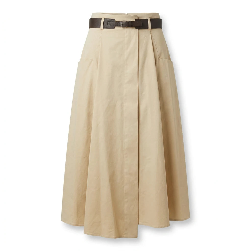 Gonna 100% Cotone c/coulisse + cerniera laterale