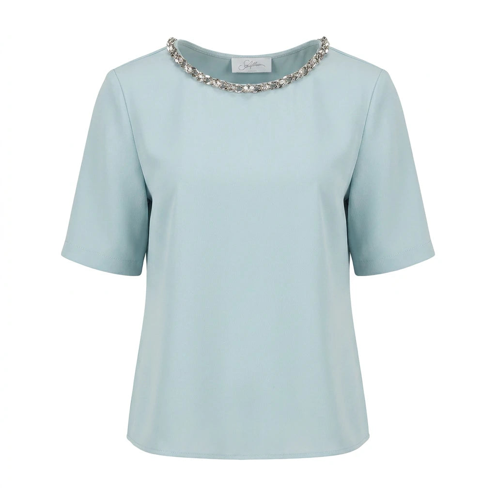 Blusa Mezzo Gomito Tessuto Fluido