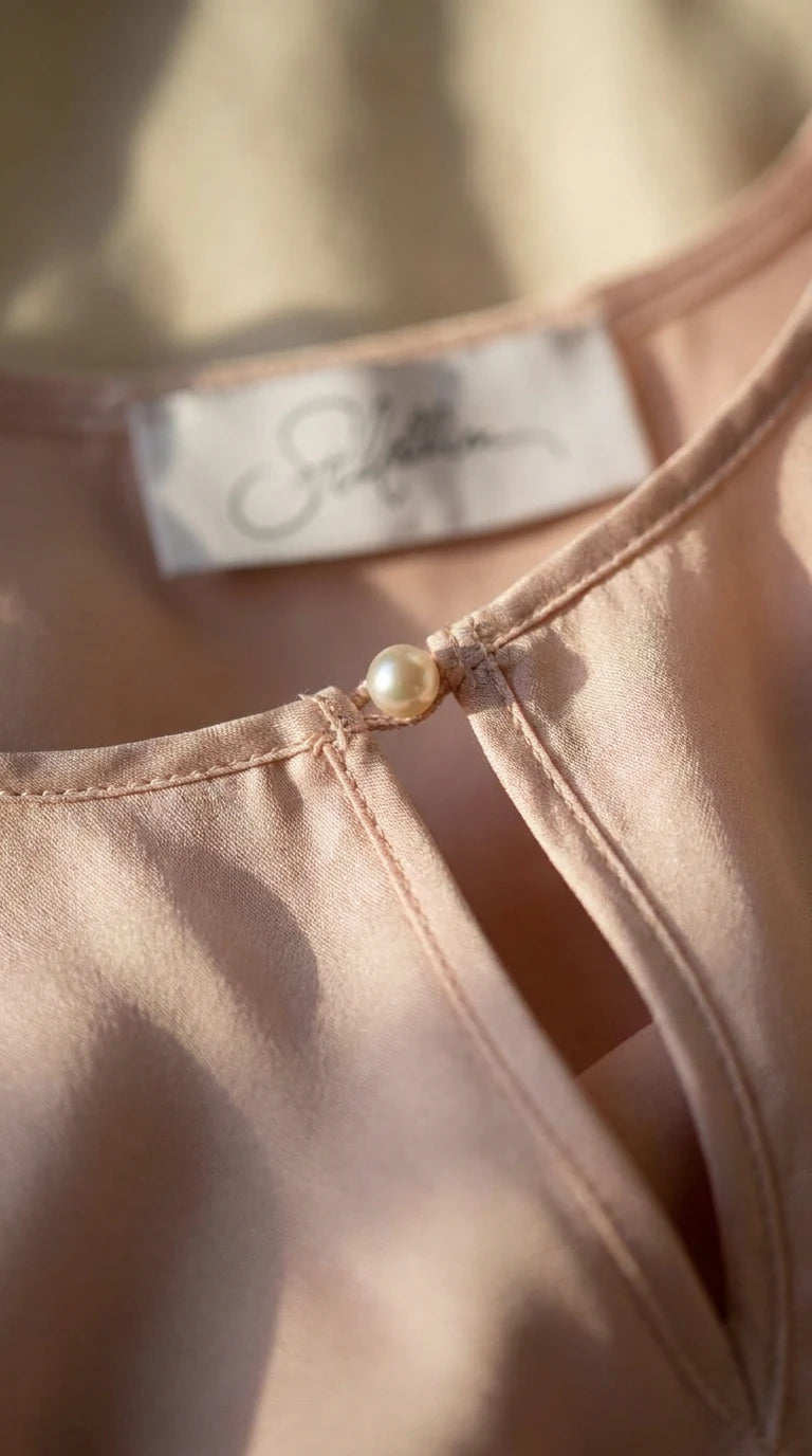 Blusa in Raso Manica Lunga