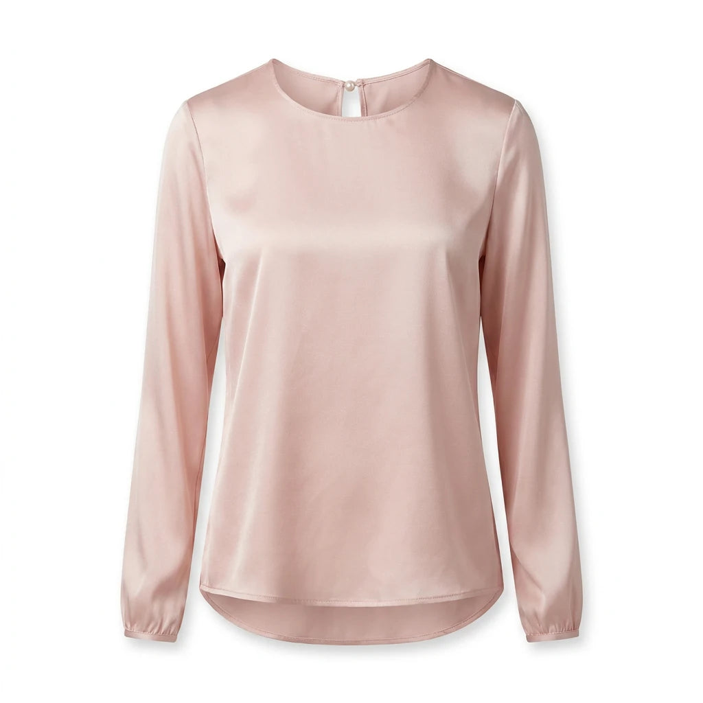 Blusa in Raso Manica Lunga