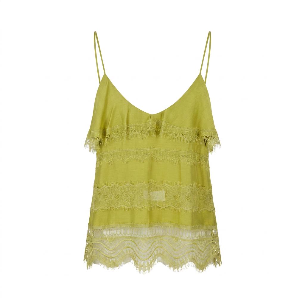 Top in Tessuto Nobile c/inserti in Pizzo