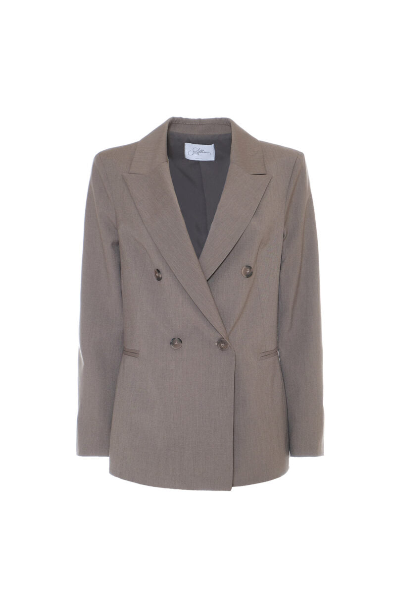 Giacca SLIM doppiopetto in misto lana