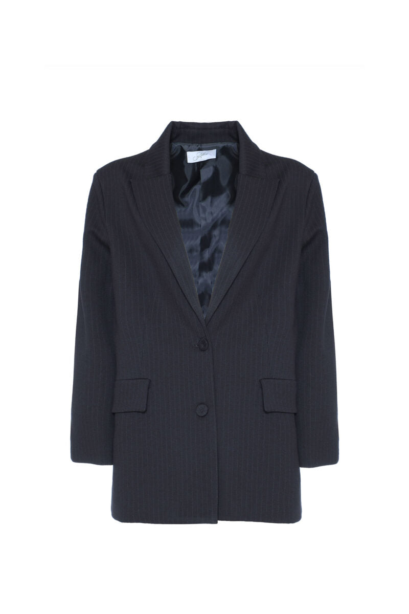 Giacca BOY punto milano gessato