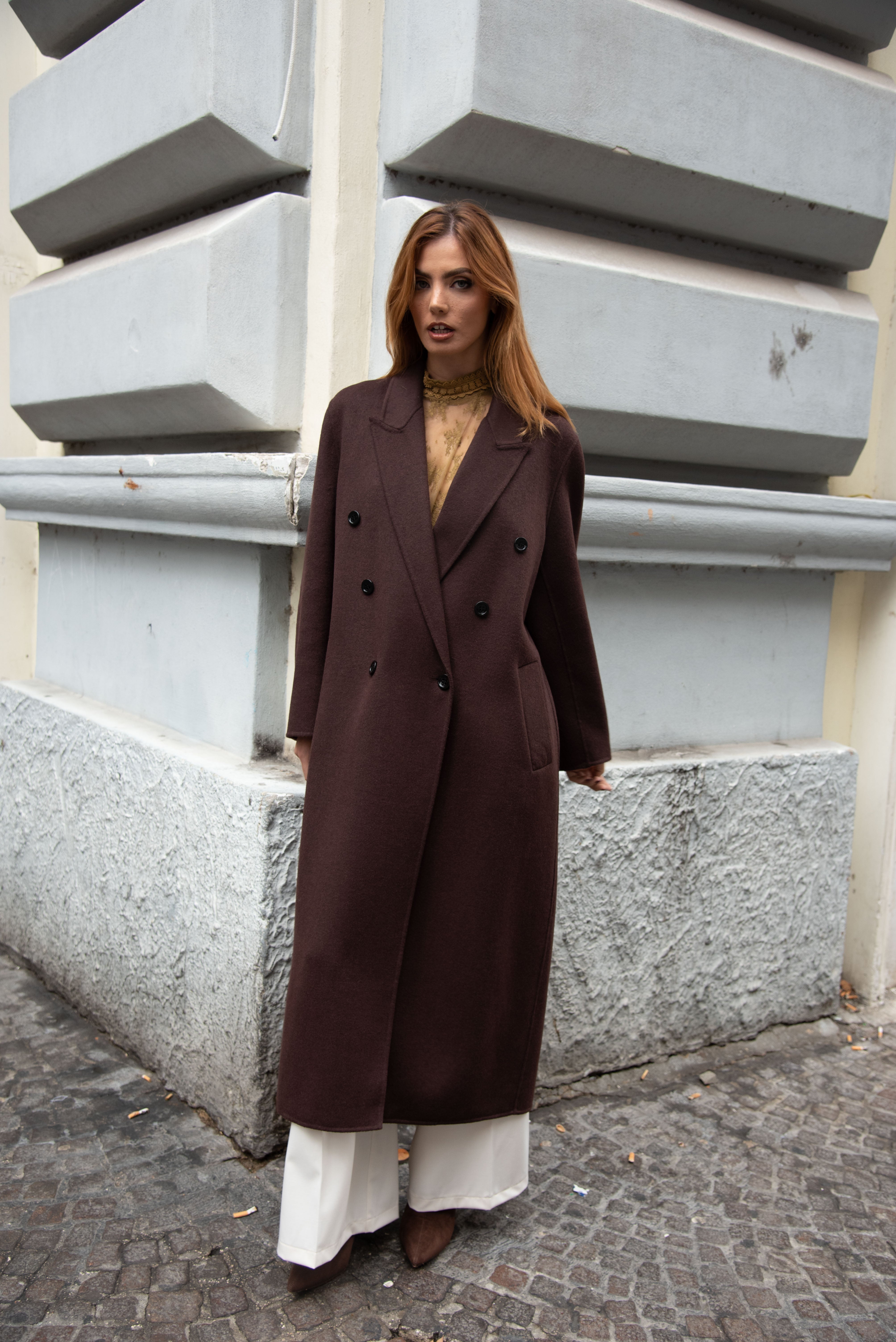 Cappotto Over Con Cintura