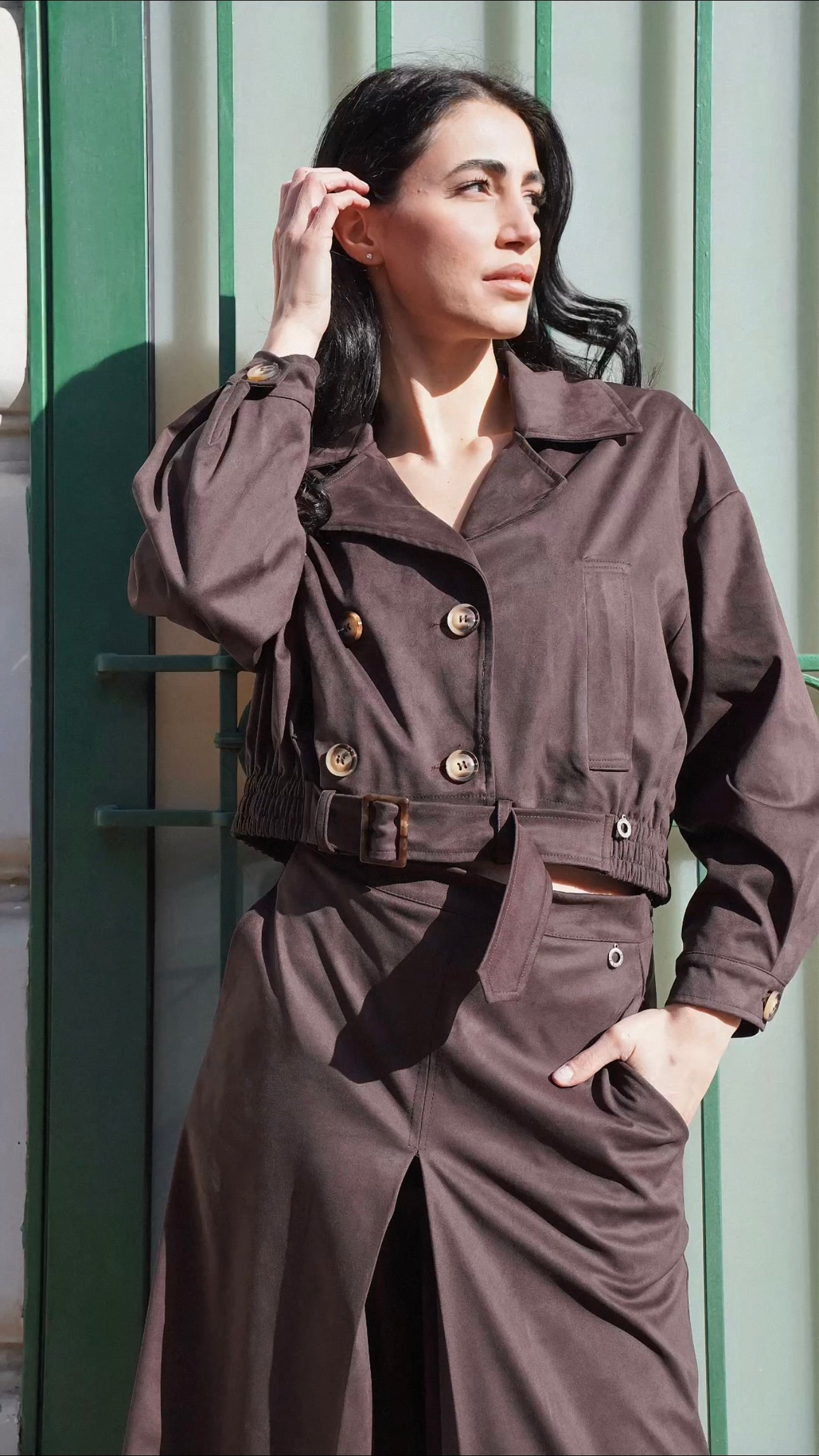 Giacca Doppiopetto Camoscio