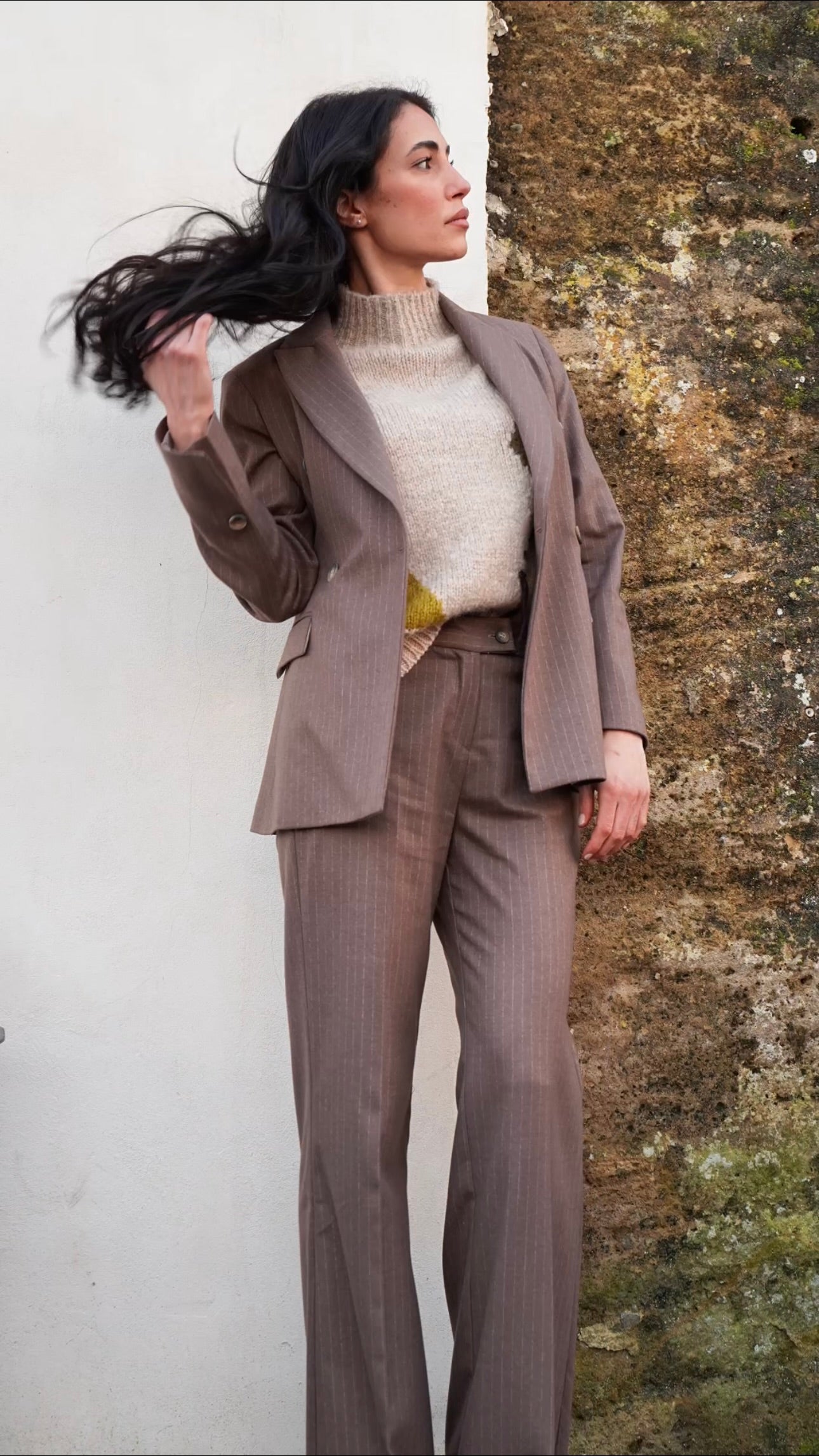 Pantalone Sabbia a Righe