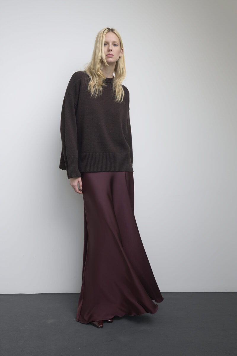 Gonna lunga con zip raso