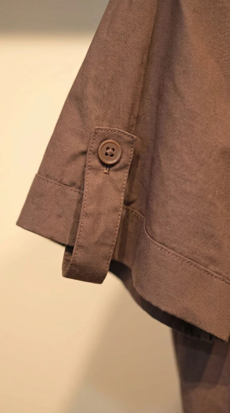 Camicia Cropped 100% Cotone in Fibra Naturale