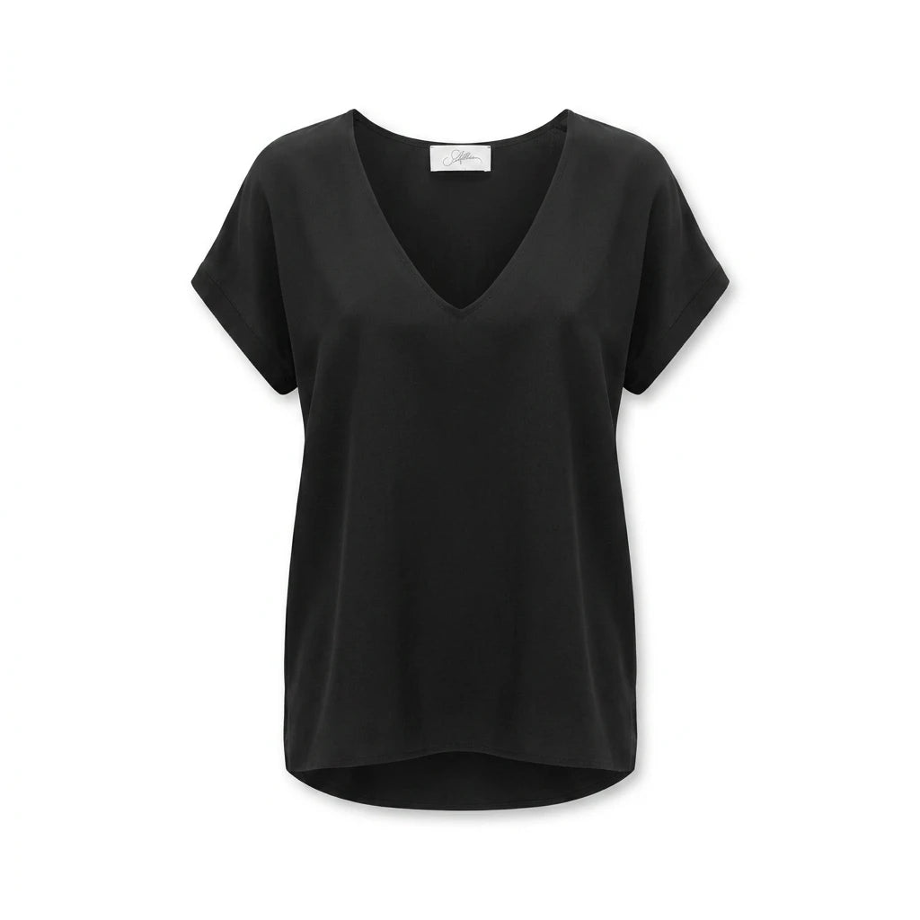 Blusa in Crepe Scollo a V